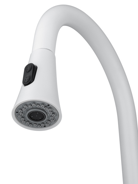 Смеситель для кухонной мойки Wonzon & Woghand WW-121E201L-MW белый матовый