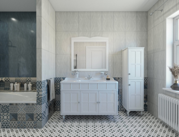 Тумба с раковиной Caprigo Borgo 120 см 33425-021.000.00.05 напольная белая