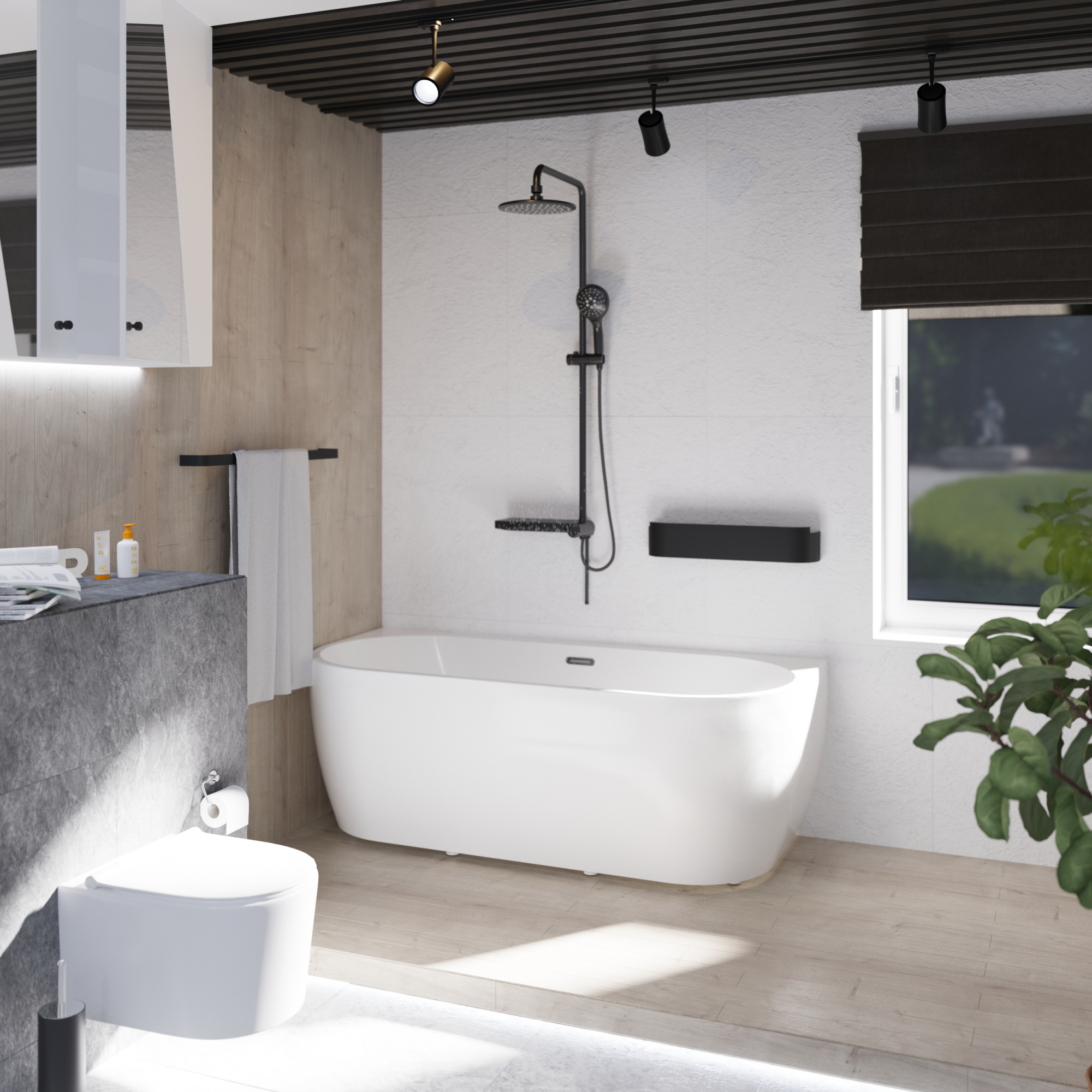 Ванна акриловая Radomir Вальс Макси 180x80 1-01-0-0-1-188 белая пристенная с каркасом