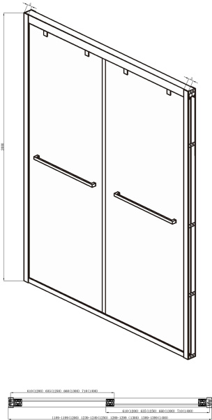 Душевая дверь в нишу 120x200 Bravat Stream BD120.4203S Душевая дверь в нишу 120x200 Bravat Stream BD120.4203S