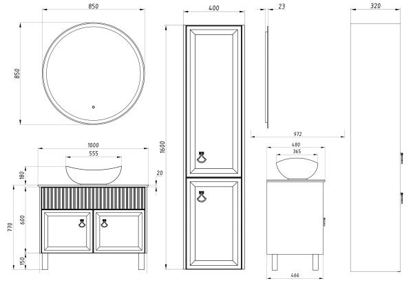 Зеркало круглое 85x85 см Asb-Woodline Риола 12222 Зеркало круглое 85x85 см Asb-Woodline Риола 12222