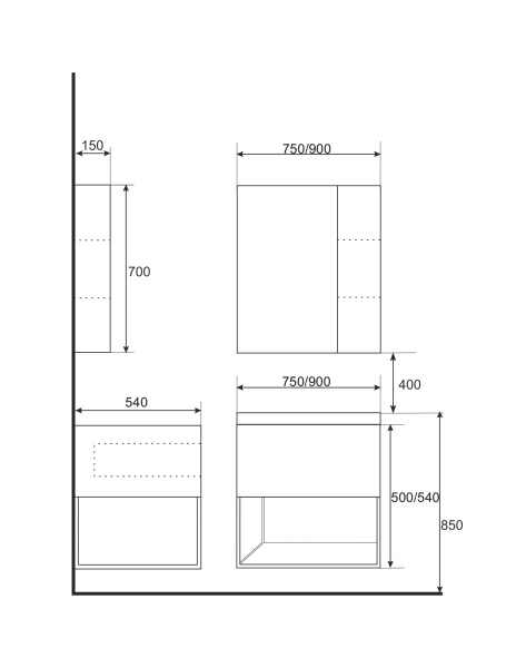 Зеркало-шкаф с подсветкой 70х70 HOME LINE Liberty L0495 нат шпон сосна