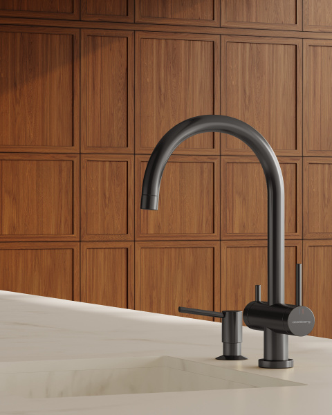 Смеситель для кухонной мойки Abelsberg Aera AWF70029GM космическая сталь брашированный