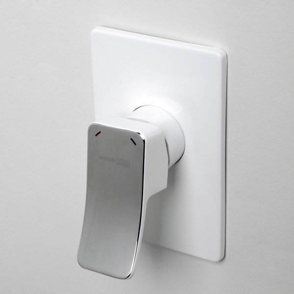 Встраиваемый смеситель для душа WasserKRAFT Aller 10651W белый;хром глянцевый