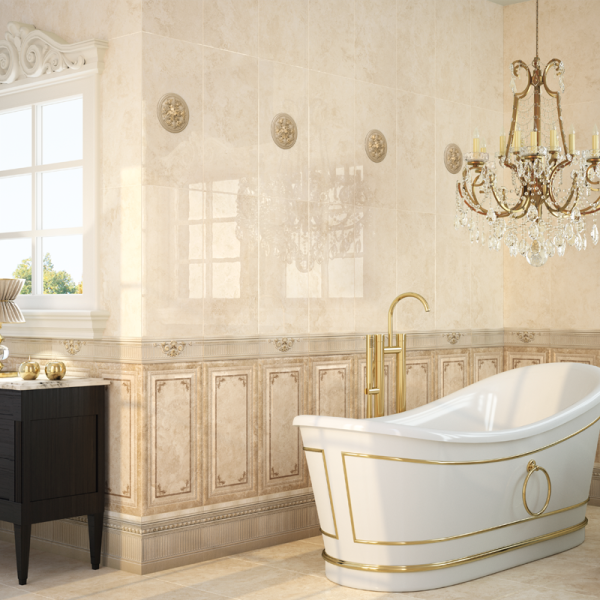 Плитка керамическая напольная 43x43 см SALONI CERAMICA TERME XY5610 бежевый