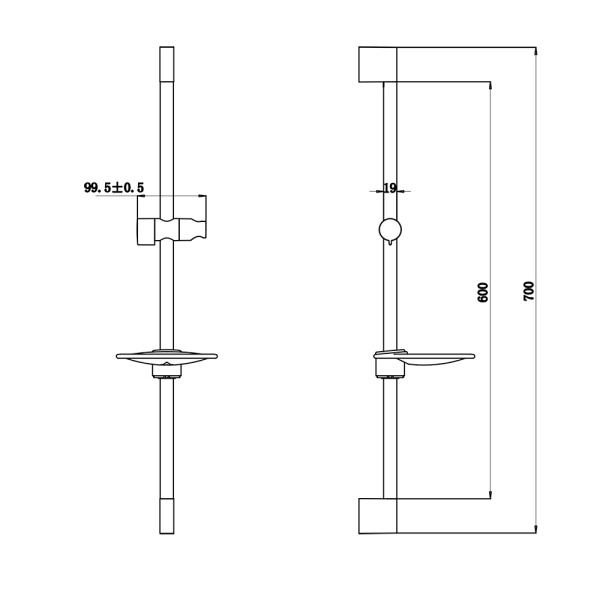 Душевая штанга Bravat D141C-1 Душевая штанга Bravat D141C-1