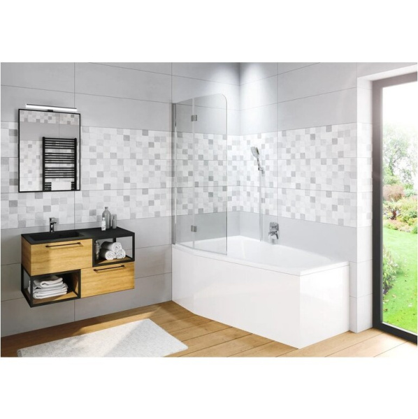 Шторка на ванну Riho Novik 90x150 G003040120 профиль хром