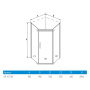 Душевой уголок Erlit ER10110V-C4 100x100x200 Душевой уголок Erlit ER10110V-C4 100x100x200
