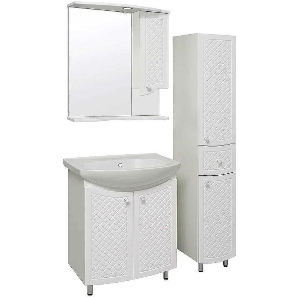 Тумба под раковину Runo Милано 60 см УТ000002087 напольная белая