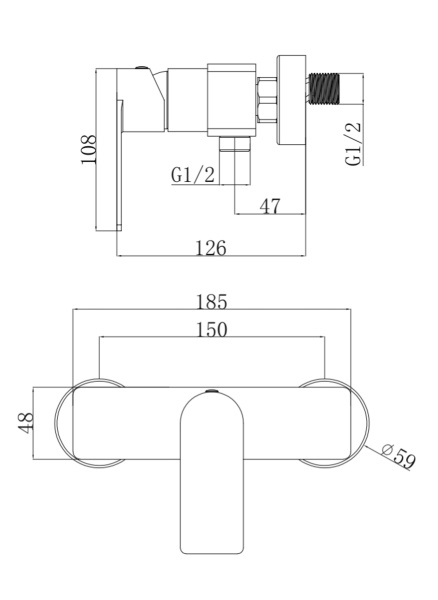 Смеситель для душа Esko Ekaterinburg EK80 хром брашированный