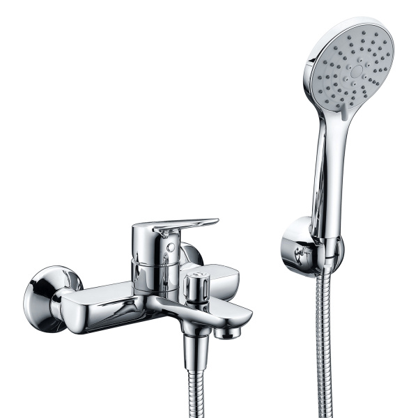 Смеситель для ванны с душевым гарнитуром WasserKRAFT Lippe 4501 хром глянцевый