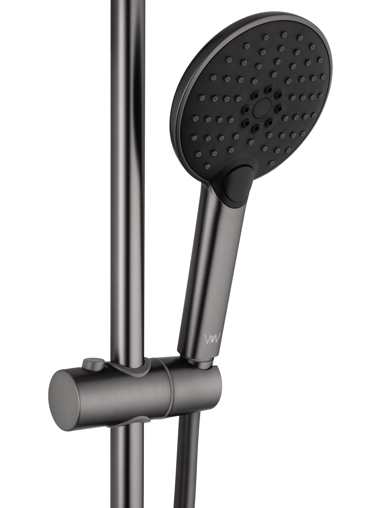 Смеситель для ванны с душем и гарнитуром Wonzon & Woghand Alfa WW-AE3201-BGG темный графит брашированный