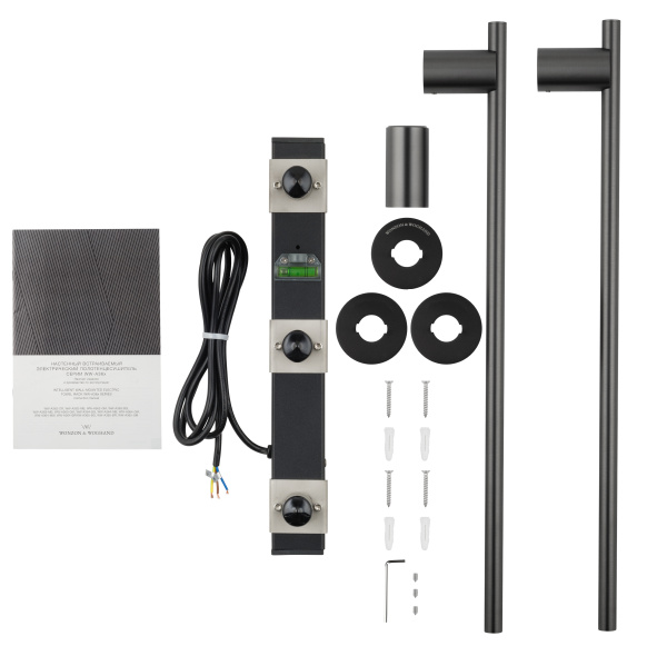 Полотенцесушитель электрический Wonzon & Woghand Dortmund WW-A362-MB встраиваемый черный матовый