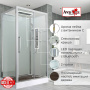 Душевая кабина AvaCan 110x90 Z2911LED профиль хром