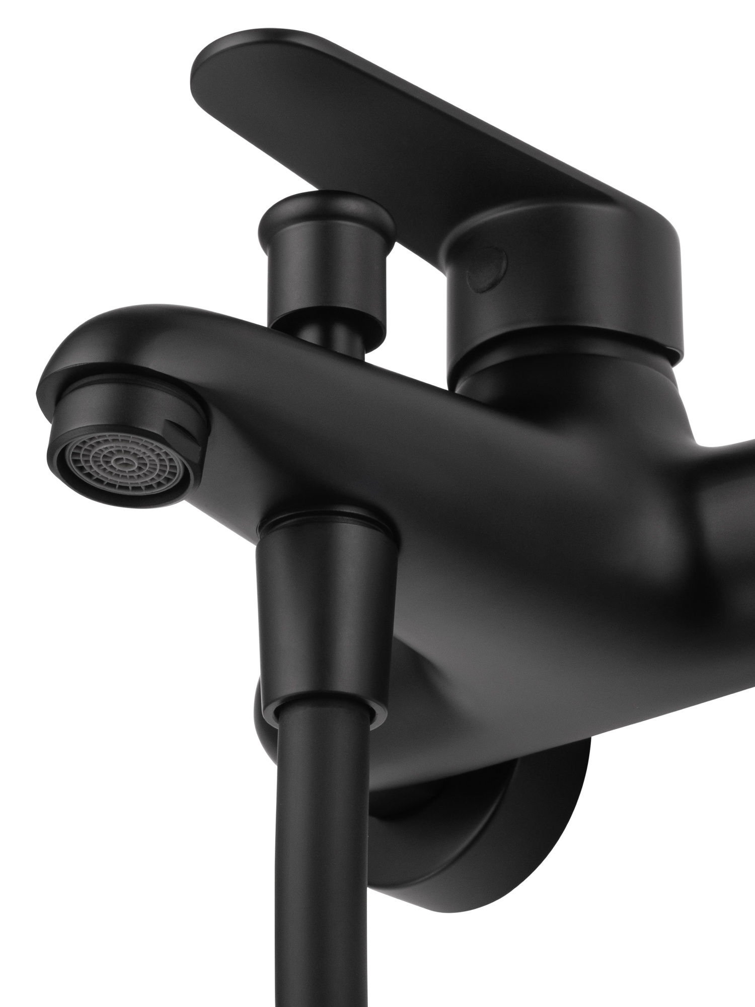 Смеситель для ванны с душем и гарнитуром Wonzon & Woghand Alfa WW-AE3201-MB черный матовый