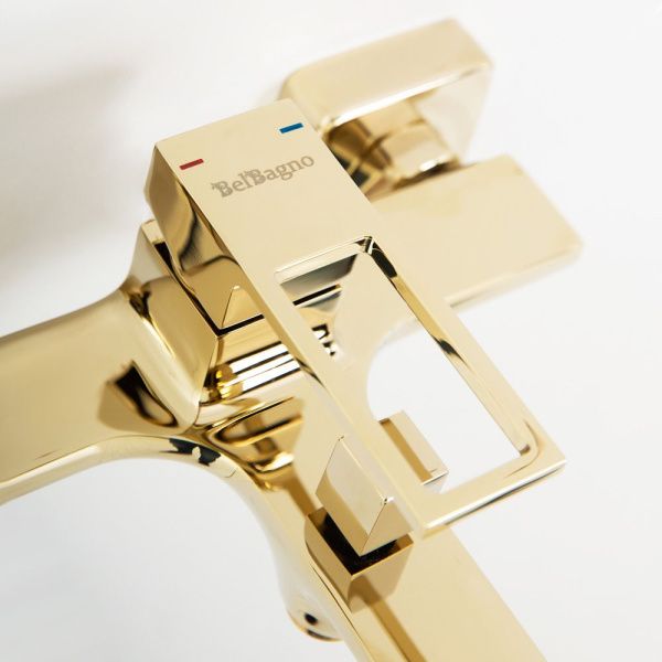 Смеситель для ванны и душа  BelBagno LUCE LUC-VAS-ORO золото Смеситель для ванны и душа  BelBagno LUCE LUC-VAS-ORO золото