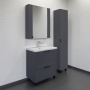 Тумба с раковиной Comforty Лима 70 см 00-00019179 напольная антрацит
