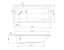 Ванна акриловая Cezares Plane Solo 170x80 PLANE SOLO-170-80-49-W37