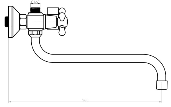Смеситель для ванны Voda Ladoga LDG31 хром глянцевый