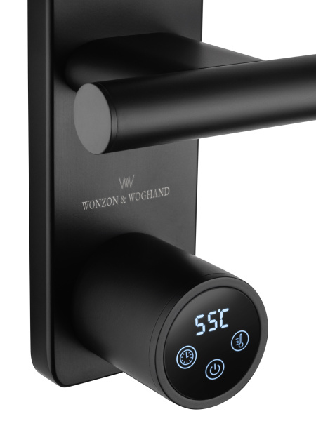 Полотенцесушитель электрический Wonzon & Woghand Nürnberg WW-AL344-MB подвесной черный матовый