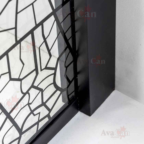Душевой уголок AvaCan 90x195x90 PB90 профиль черный