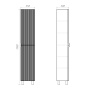 Пенал Comforty Лима 35x190 см 00-00019243 напольный белый