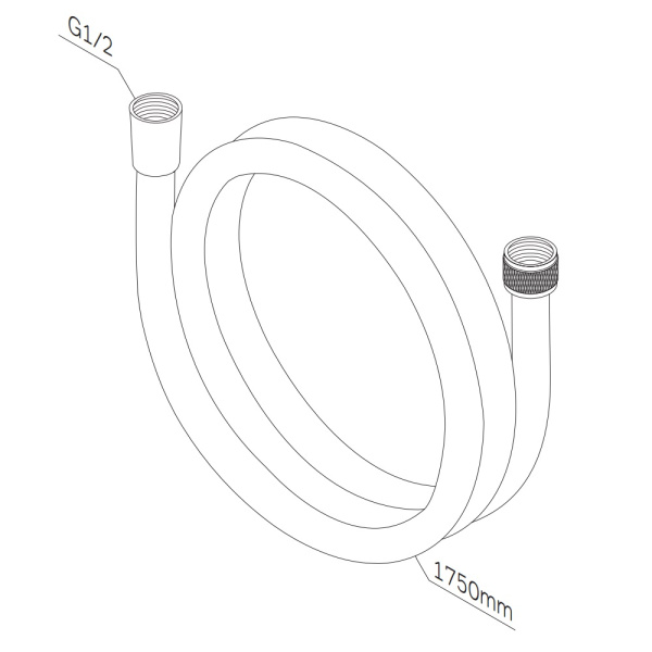 Душевой шланг AM.PM F0417B00 хром матовый