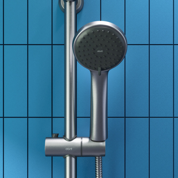 Душевой гарнитур Dorff Logic D0103000SS нержавеющая сталь;серый матовый