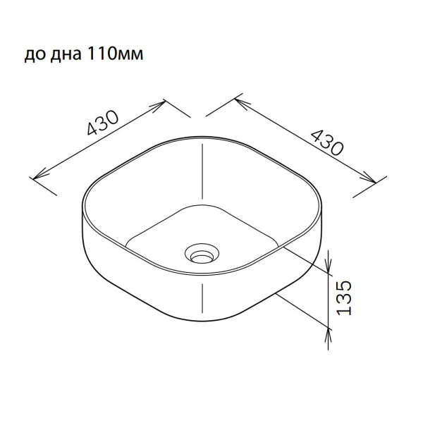 Раковина Am.Pm Func 45 см M8FWCC30430BM накладная