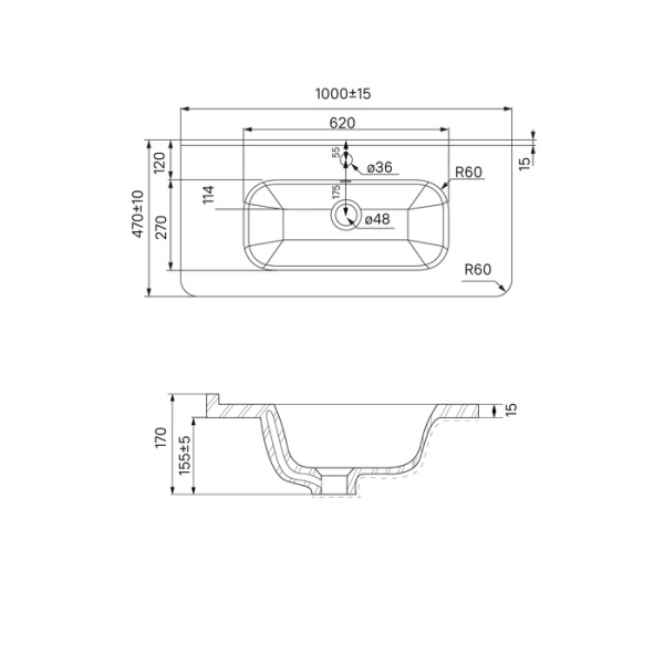 Умывальник мебельный 100 см IDDIS Optima Home 0101000i28 Умывальник мебельный 100 см IDDIS Optima Home 0101000i28