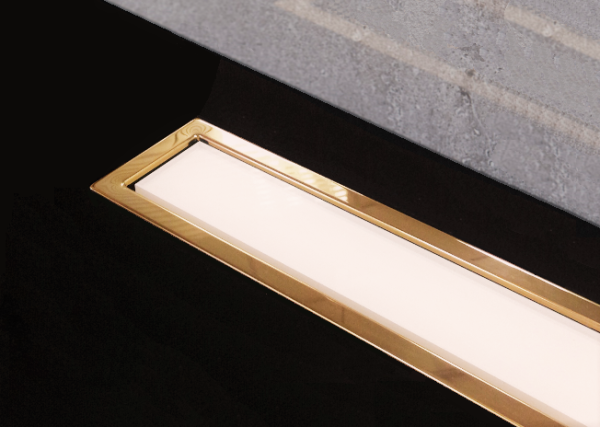 Линейный трап Pestan Confluo Premium Line Gold With White Glass 650 13100091 Линейный трап Pestan Confluo Premium Line Gold With White Glass 650 13100091