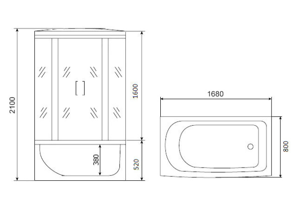 Душевая кабина Timo TE-0770