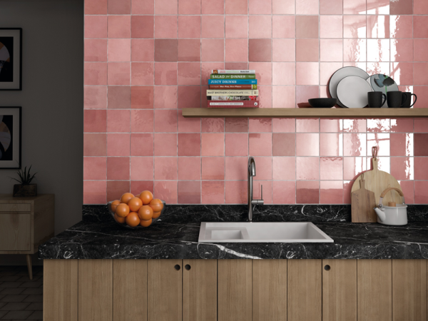 Плитка керамическая Equipe Artisan 13x13.2 см 24456 розовый