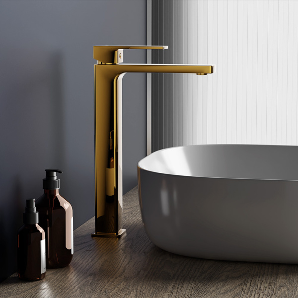 Смеситель для раковины Damixa Gala золото глянцевый