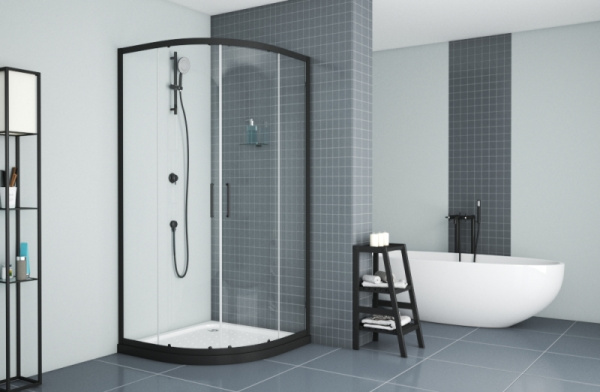 Душевой уголок 90x90x200 Bravat Blackline BS090.1201B Душевой уголок 90x90x200 Bravat Blackline BS090.1201B