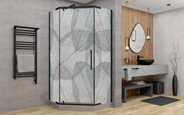 Душевой уголок AvaCan 90x195x90 PB90MT профиль черный