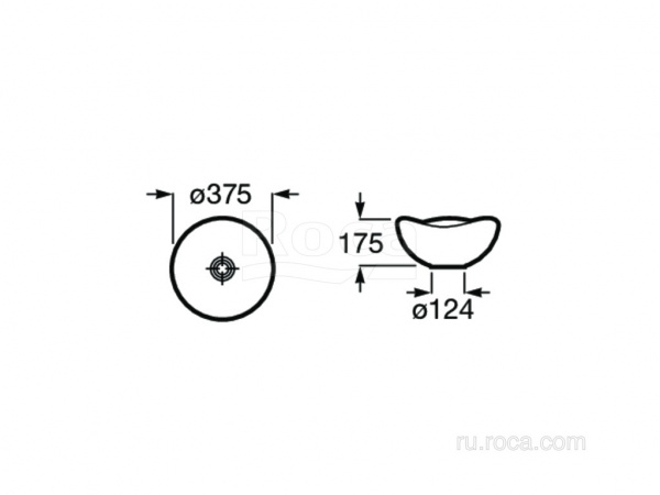 Раковина Roca Ruy Ohtake накладная D375 Белый 327A15620 Раковина Roca Ruy Ohtake накладная D375 Белый 327A15620