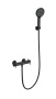 Смеситель для душа с термостатом и гарнитуром Wonzon & Woghand Strato WW-B2048-A-MB черный матовый