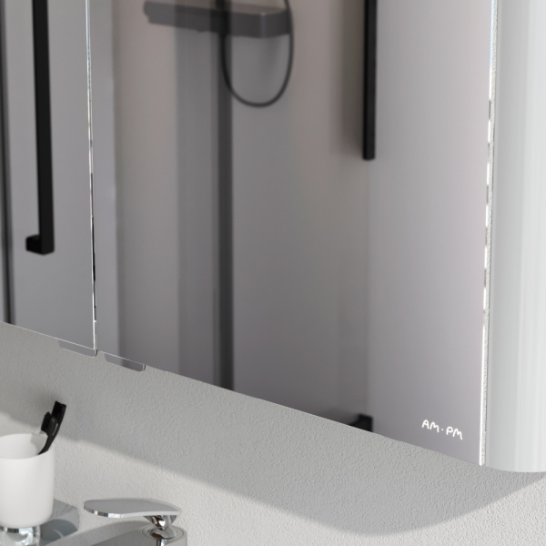 Шкаф зеркальный Am.Pm Sensation 100 см M30MCX1001WG белый с подсветкой