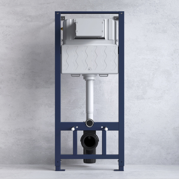 Система инсталляции AM.PM Pro I012704.9038 для унитазов с черной матовой кнопкой смыва и шумоизоляцией