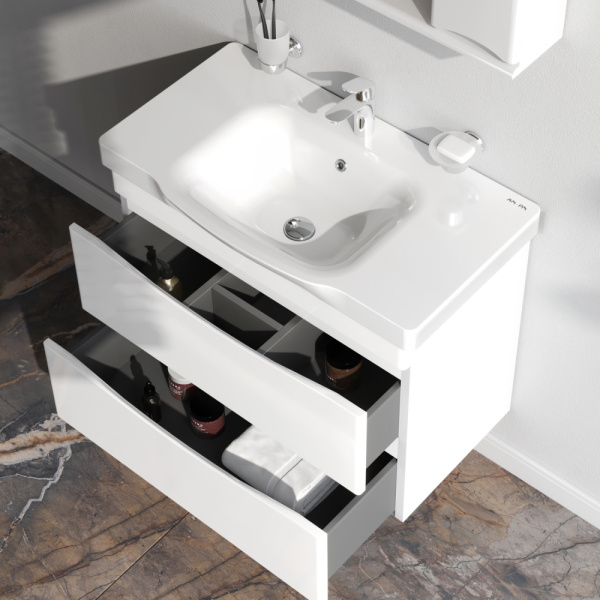 Тумба под раковину Am.Pm Like 80 см M80FHX0802WG подвесная белая