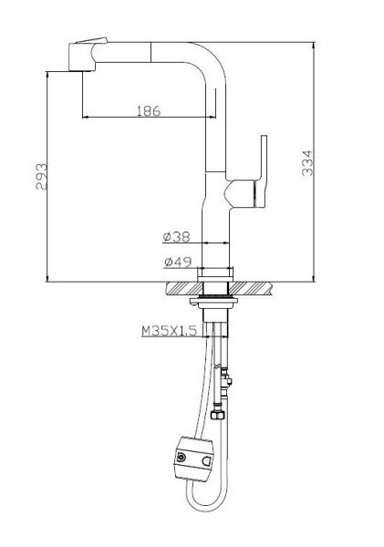 Смеситель для кухни  BelBagno  BB-LAM60-NERO черный матовый Смеситель для кухни  BelBagno  BB-LAM60-NERO черный матовый