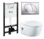 ПЭК Roca Meridian Pack 893104110 подвесной унитаз + инсталляция + кнопка + сиденье ПЭК Roca Meridian Pack 893104110 подвесной унитаз + инсталляция + кнопка + сиденье