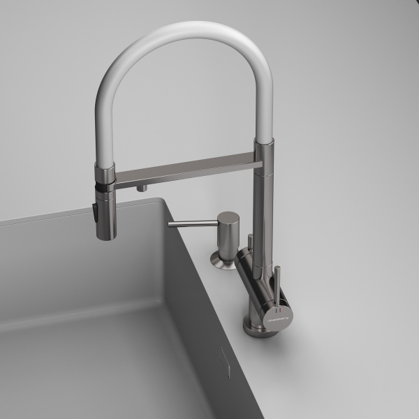 Смеситель для кухонной мойки Abelsberg Venta IXF73979CH хром глянцевый