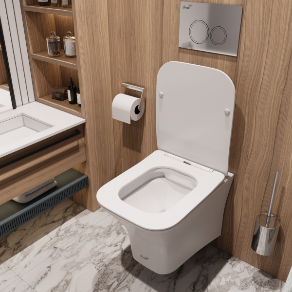 Унитаз Ceruttispa Vettore CT9242 подвесной безободковый с сиденьем микролифт