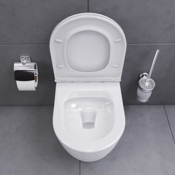 Подвесной унитаз безободковый с сиденьем микролифт Damixa Sirius DX86C1700SC Подвесной унитаз безободковый с сиденьем микролифт Damixa Sirius DX86C1700SC