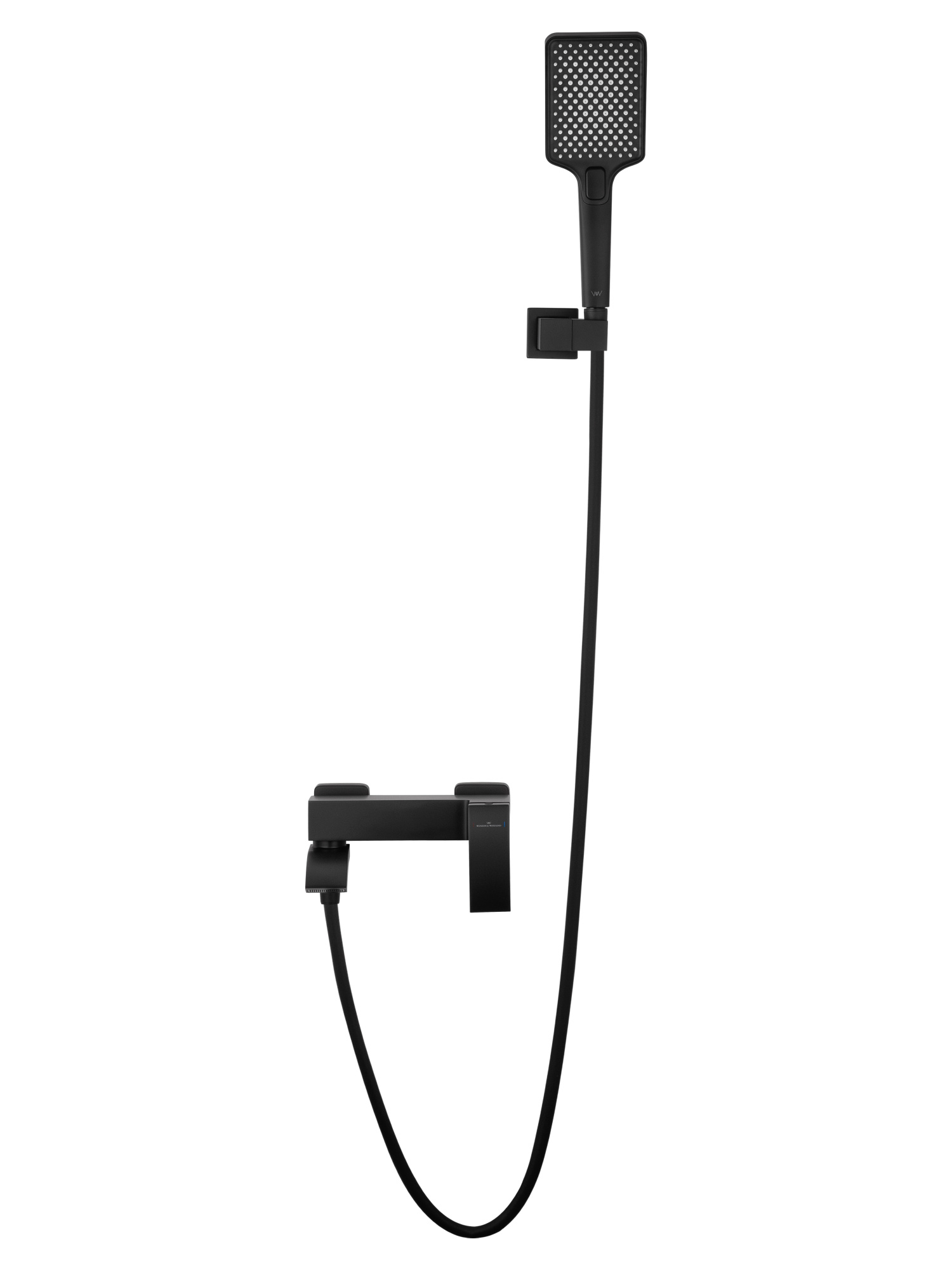 Смеситель для ванны с душем и гарнитуром Wonzon & Woghand Fit WW-88639009-MB черный матовый