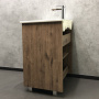 Тумба с раковиной Comforty Марио 60 см 00-00004155 напольная дуб темный