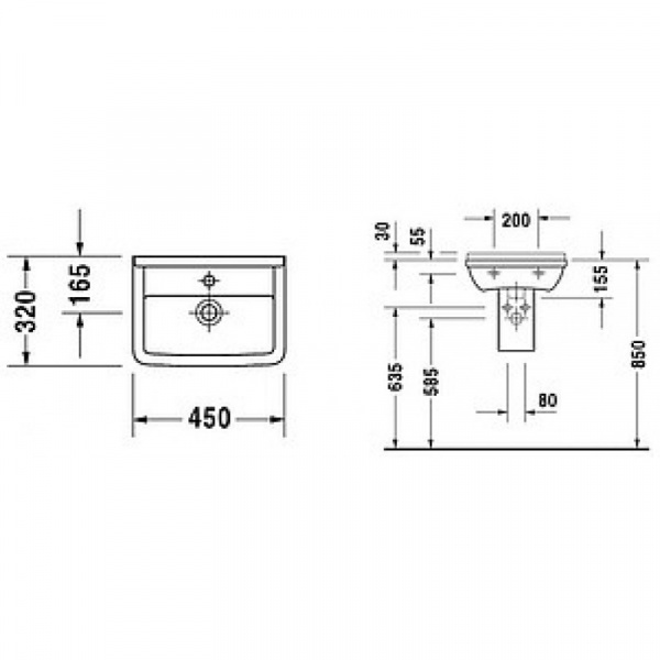 Раковина 50 см DURAVIT STARСK 3 750450000 Раковина 50 см DURAVIT STARСK 3 750450000
