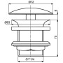 Специальный донный клапан 1 1/4" для раковины и чаш Ideal Standard J3291XG Специальный донный клапан 1 1/4" для раковины и чаш Ideal Standard J3291XG